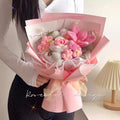 Premium Rose and tulip knitted bouquet